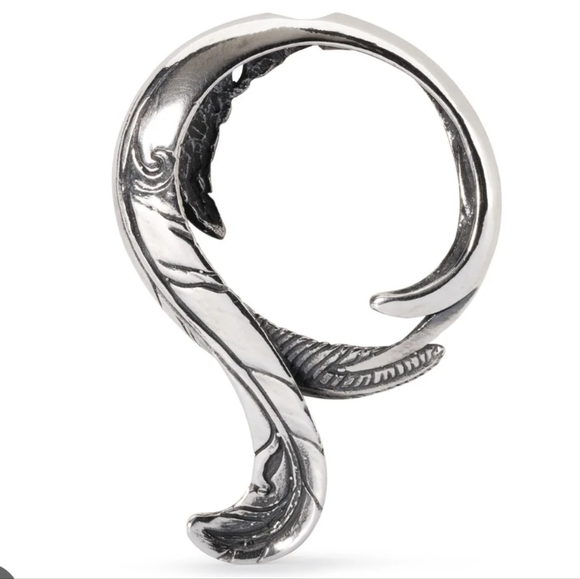 Trollbeads Freedom Feather Pendant Charm 925 Sterling Silver - Picture 2 of 2